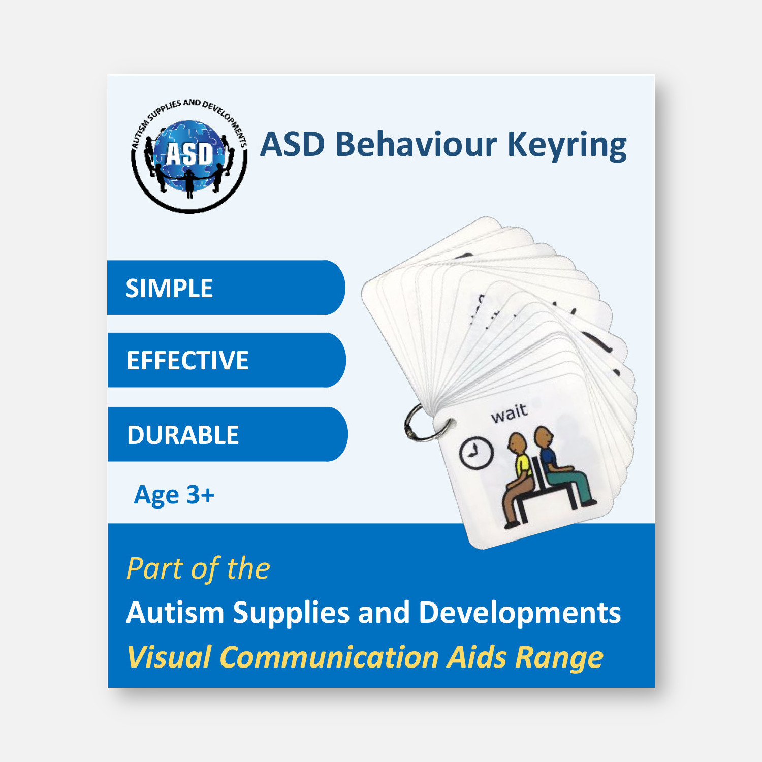 Autism Supplies And Developments Picture Exchange Communication System Behaviour Keyring 