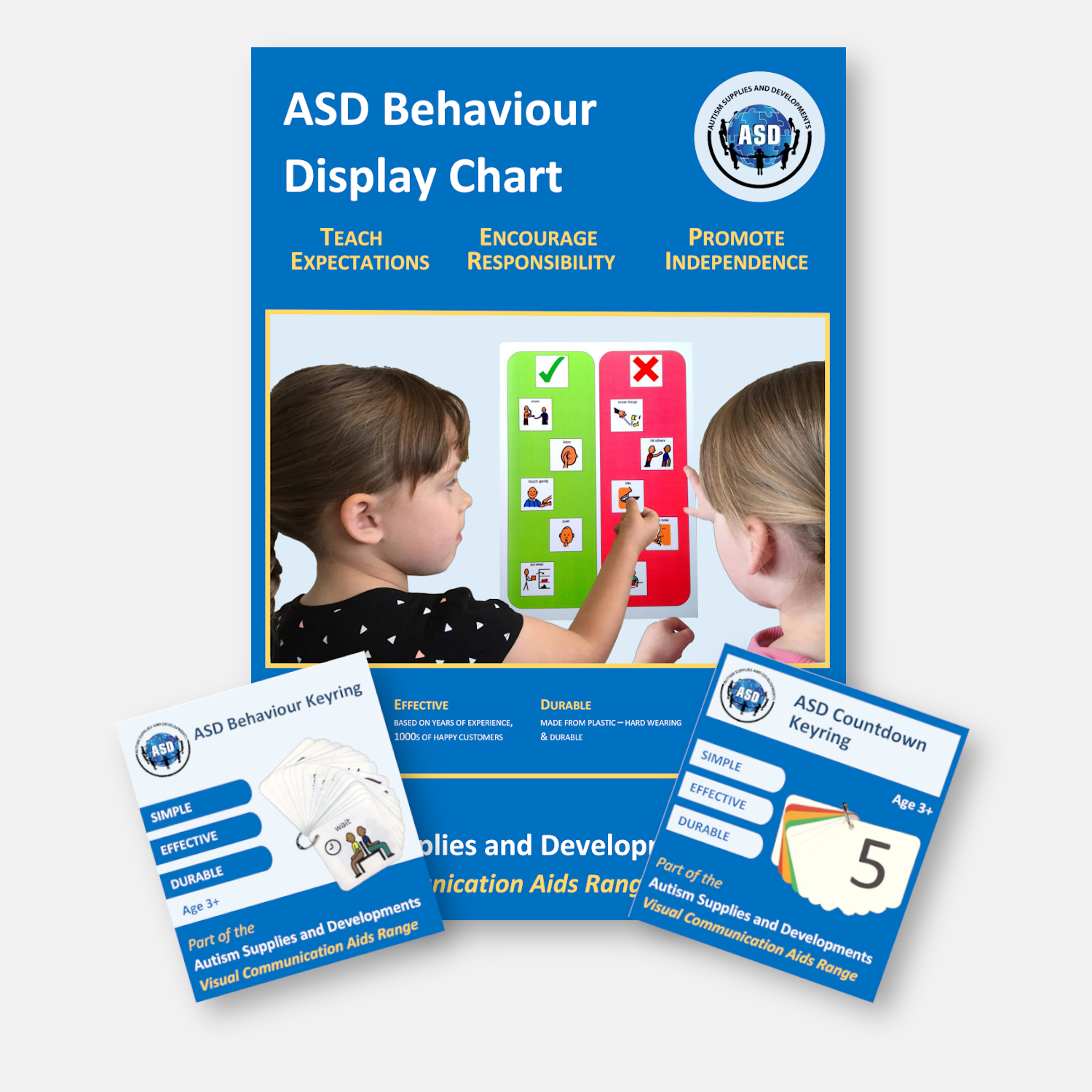 Visual Support/Aid for ASD/Autism/Learning Difficulty Details about   Behaviour Keyring 